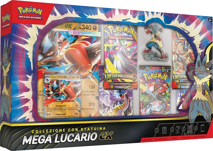 Pokemon ITA Collezione con Statuina Mega Lucario Ex