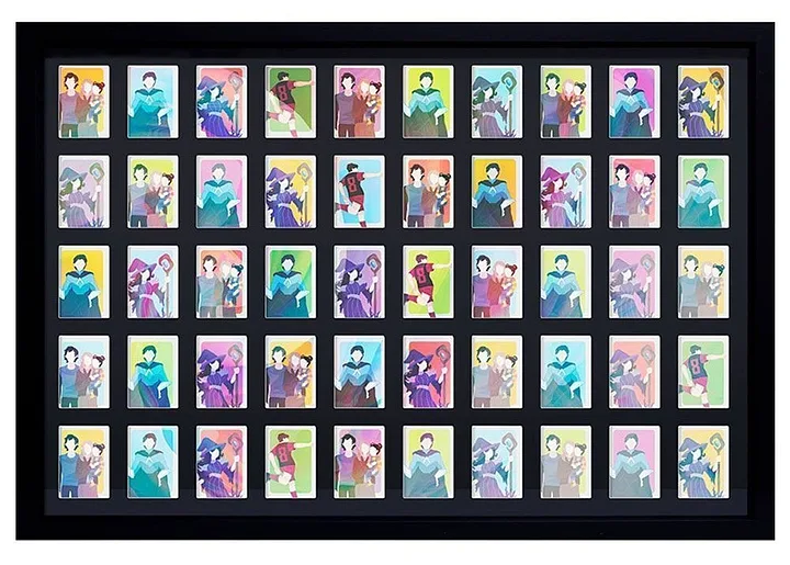 Schwarze Trading Card Ausstellungs-Hülle mit 50 Plätzen