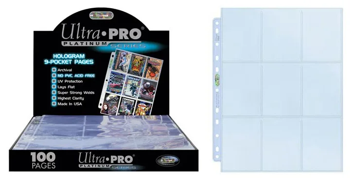 ULTRA PRO Transparentes Blatt 9 Taschen Platinum 1pz