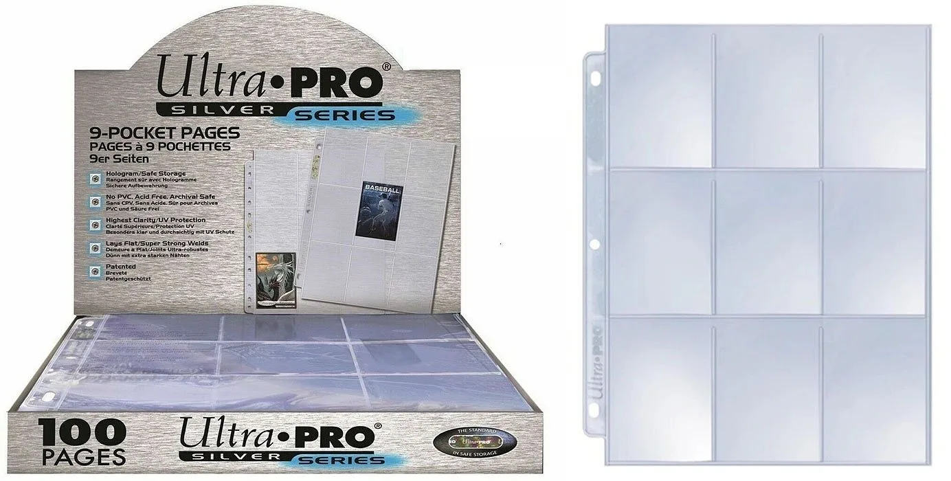 ULTRA PRO Transparentes Blatt 9 Taschen Silver 1pz