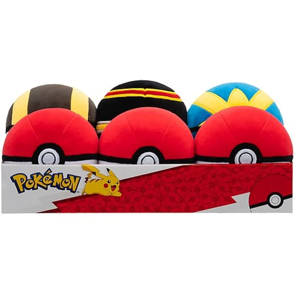JAZWARES Pelzfigur: Pokemon - PokeBall 12cm Assortiert 6pz