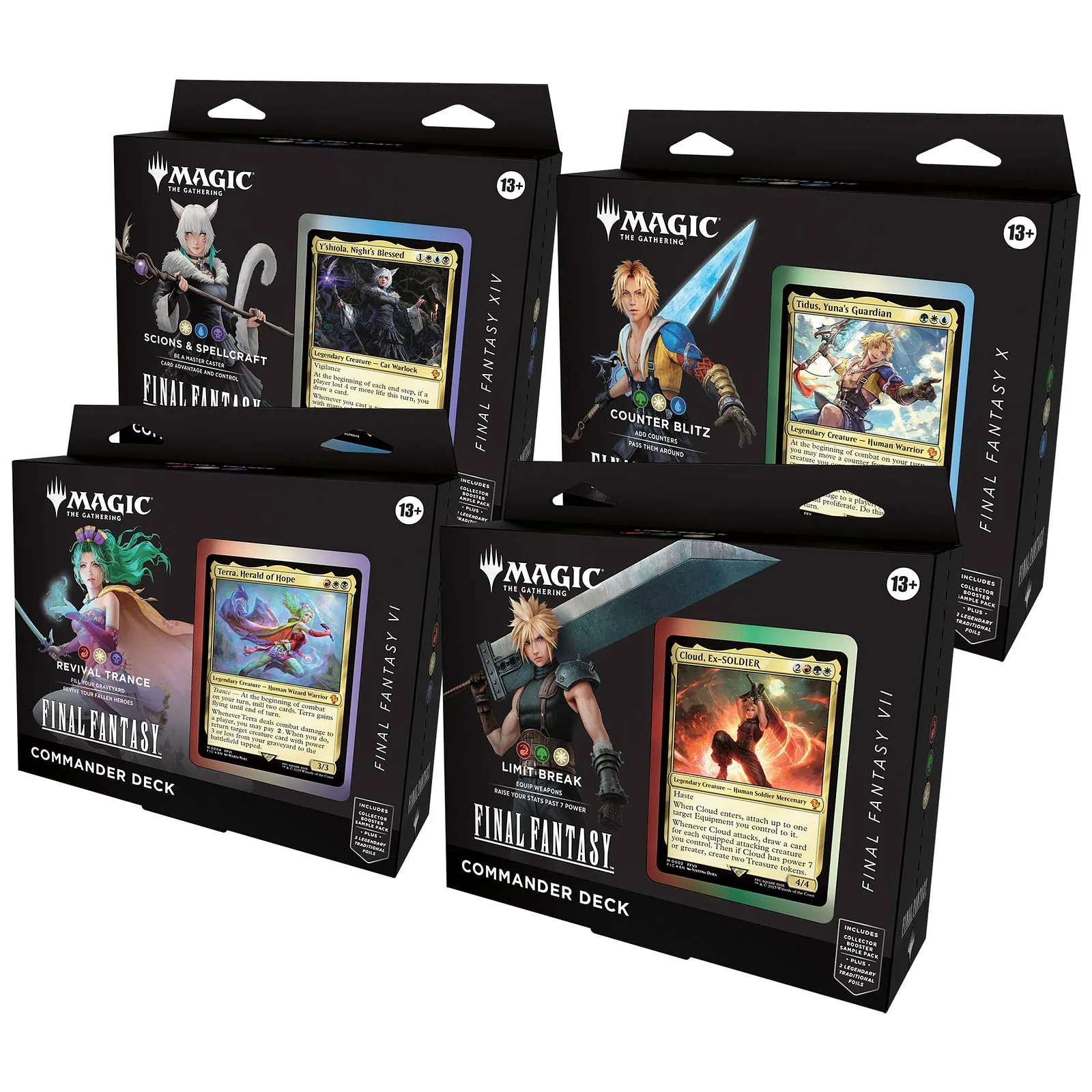 Magic: The Gathering - Final Fantasy Commander Decks Display (4 mazzi) - ENG (possible allocation)