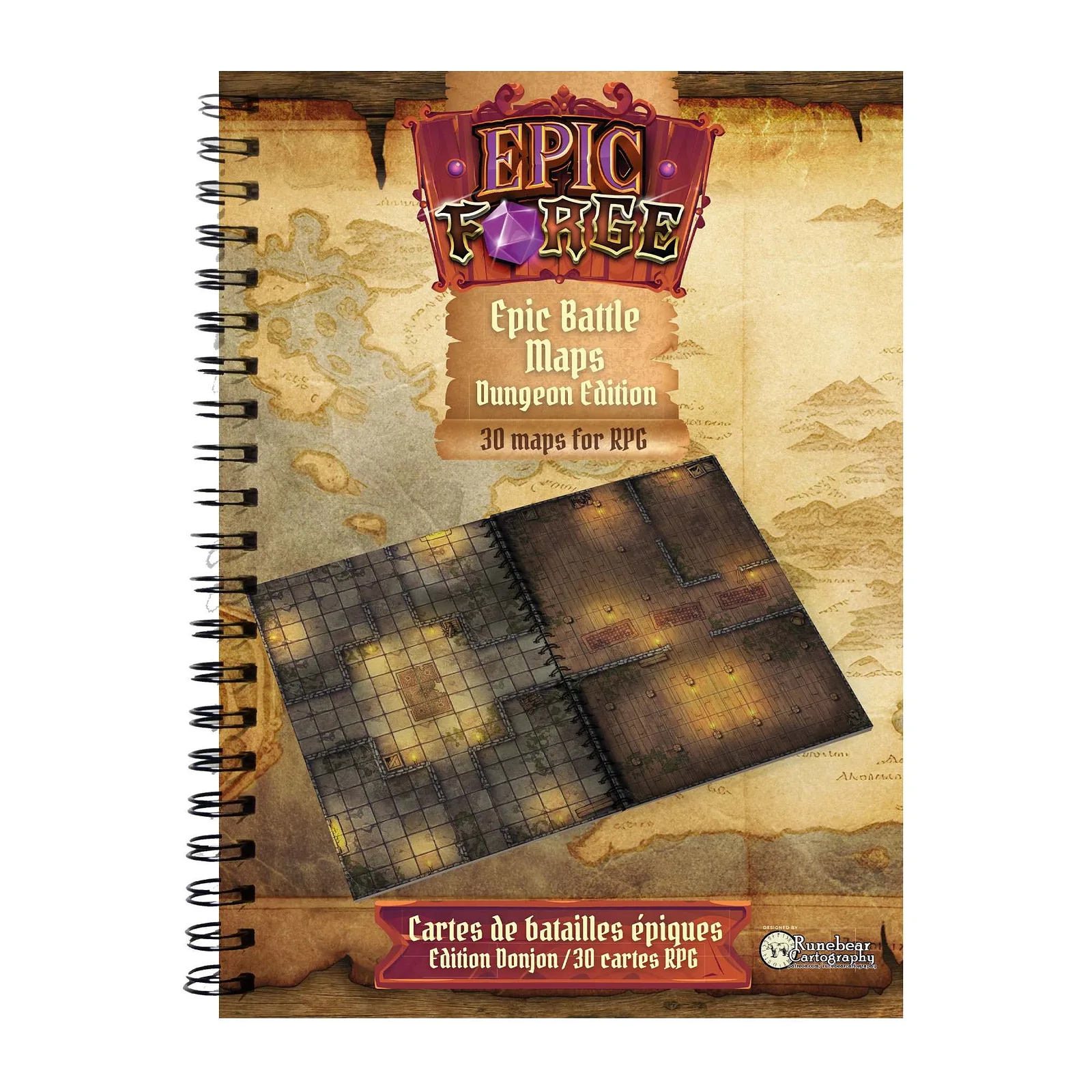 EPIC FORGE Schlachtpläne Buch : Dungeons (305x420 mm) Gebunden
