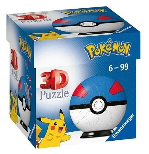 RAVENSBURGER Pokeball blu3D Puzzleball 54 Stücke