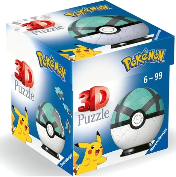 RAVENSBURGER Pokémon Net Ball verde3D Puzzleball 54 pezzi