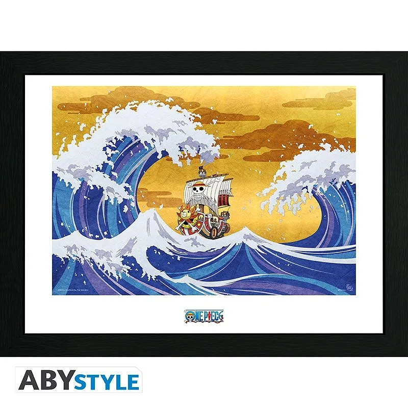 ABYSTYLE ONE PIECE - Poster in Rahmen: "Thousand Sunny" (30x40)