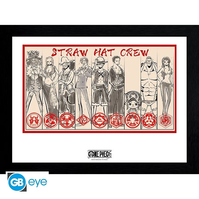 ABYSTYLE ONE PIECE - Poster in Rahmen: "Straw Hat Crew" (30x40)