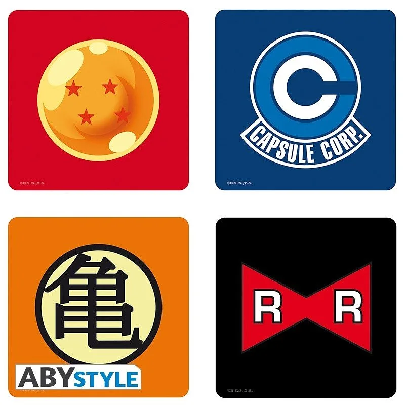 ABYSTYLE DRAGON BALL - Set 4 Untertassenhalter: "Symbols"