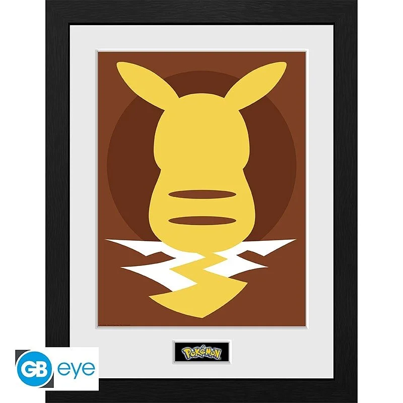 ABYSTYLE POKEMON - Poster in Rahmen: "Pikachu Silhouette 25" (30x40)