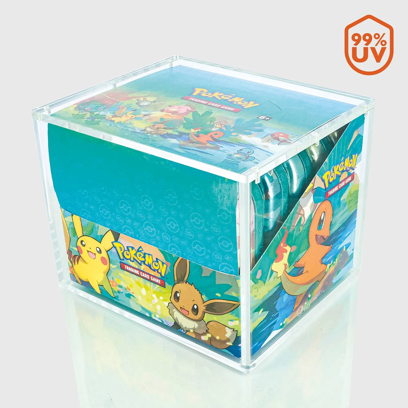 PHOENIX SHIELD Acrylic Case Pokemon Display 10 Mini Tin-Box-Box