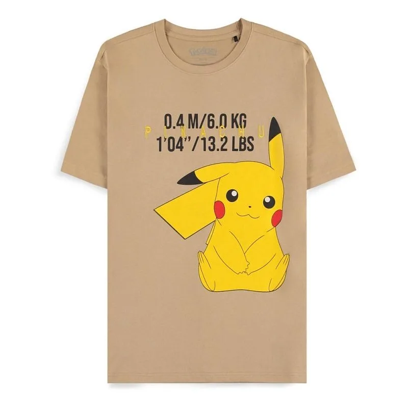 DIFUZED Pokémon - Beige Pikachu Unisex Kurzarmes T-Shirt S