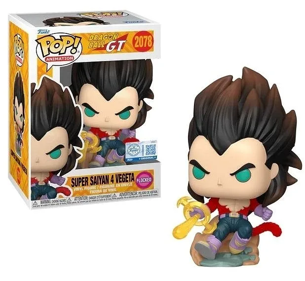 FUNKO POP Animación: Dragon Ball GT - 2078 Super Sayan 4 Vegeta (Peludo) (Exclusivo) 9cm