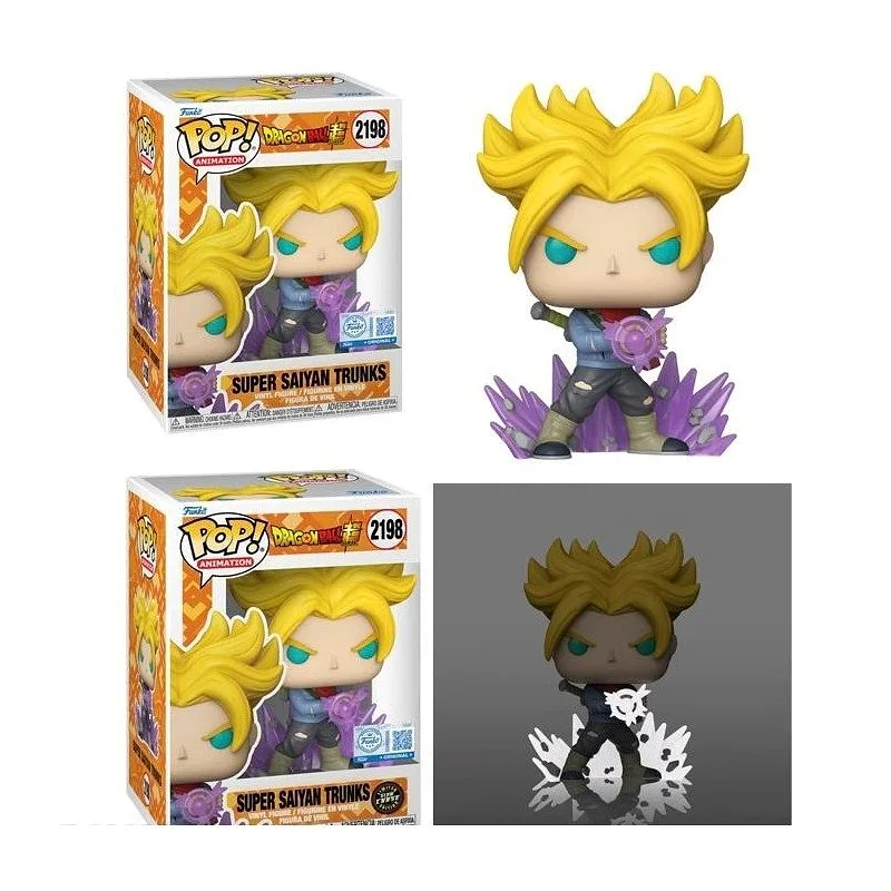 FUNKO POP Animación: Dragon Ball Super - 2198 Trunks Super Saiyan con Variante (Exclusivo) 9cm