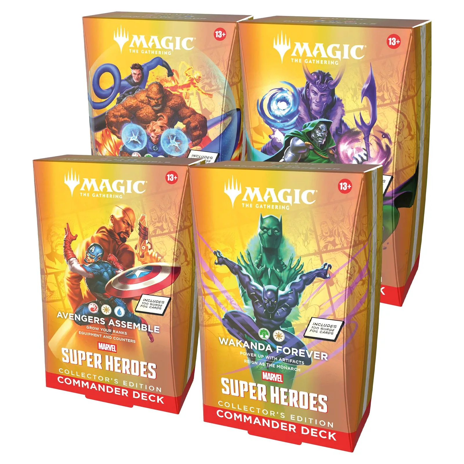 Magic: The Gathering - Marvel Super Heroes Collector's Commander Display (4 Decks) - ENG