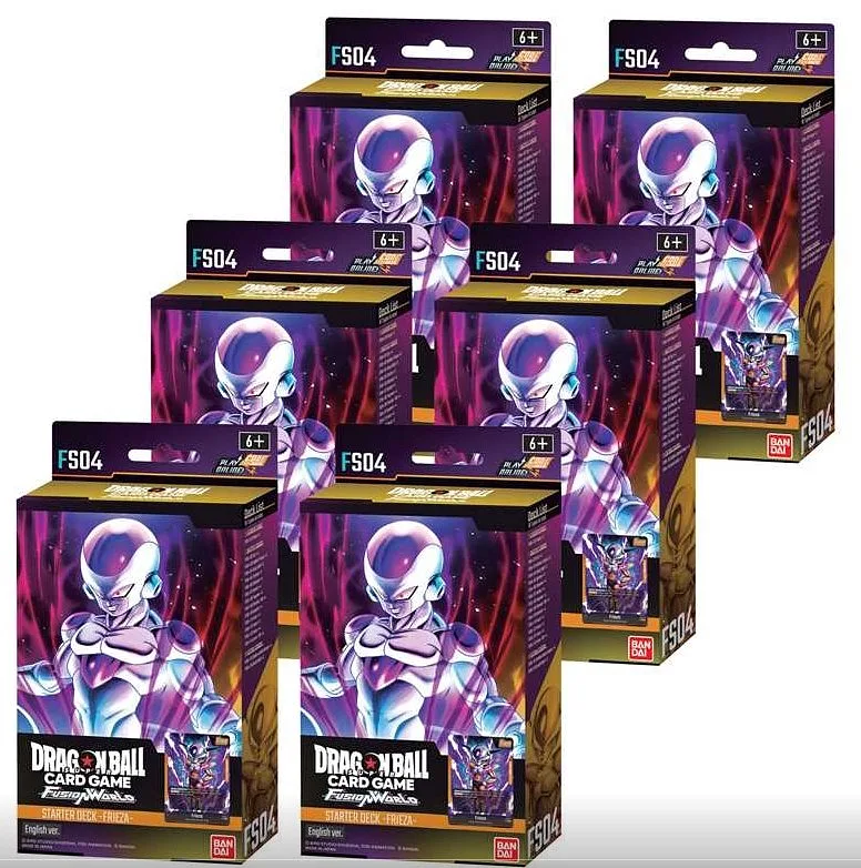 BANDAI DRAGON BALL SUPER FUSION WORLD Starter Deck FS-04 (3. Welle) Anzeige 6x - FRIEZA - ENG