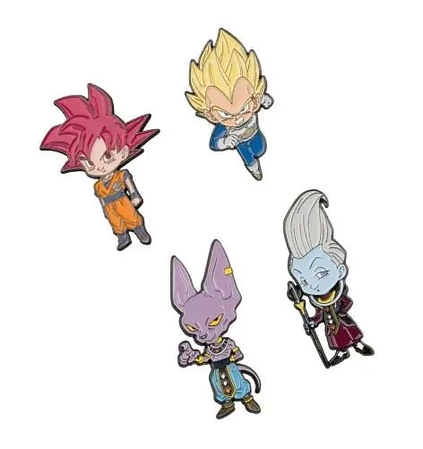 ERIK. SET VON 4 SPILCHEN DRAGON BALL SUPER SAGA BATTLE OF GODS