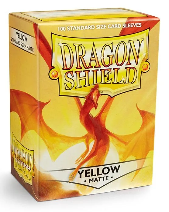 DRAGON SHIELD Standard-Kartenhüllen Matte Gelb 100pz