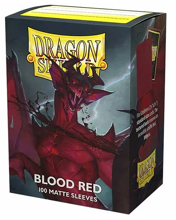 DRAGON SHIELD Standard-Kartenhüllen Matte Blood Red 100pz