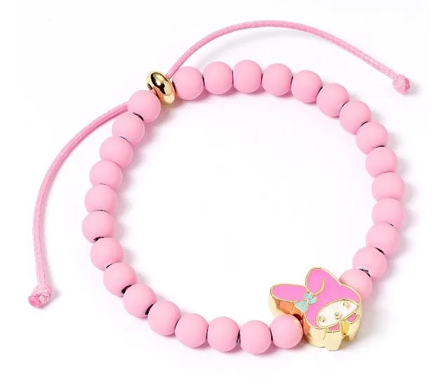 Hello Kitty Rosa Perlen Armband mit My Melody Charm
