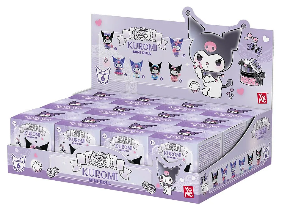 YuMe Hello Kitty Kuromi Mini-Doll Birthday Party 1pz Sortiment