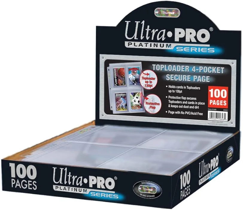 ULTRA PRO Secure Platinum Page für Toploader 4 Taschen 1pz