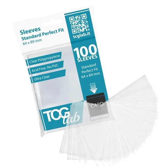 TCGLAB - BOOSTER STANDARD 100 - PERFECT FIT 50µM - ULTRA CLEAR - (TL006)
