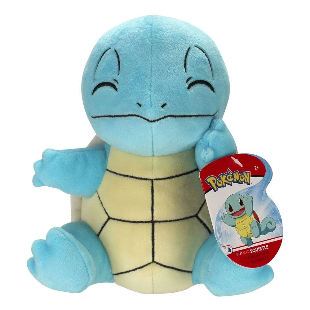 JAZWARES Pokemon: Squirtle (Lächelnd) - Pelzfigur 20cm