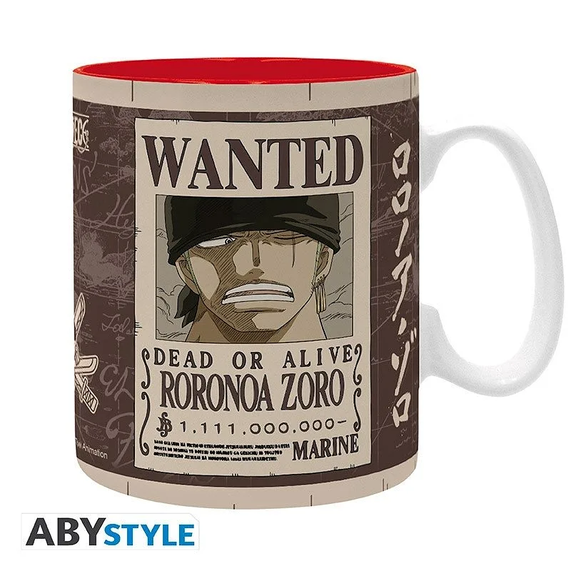 ABYSTYLE ONE PIECE - Tasse 460 ml: "Zoro Wanted"