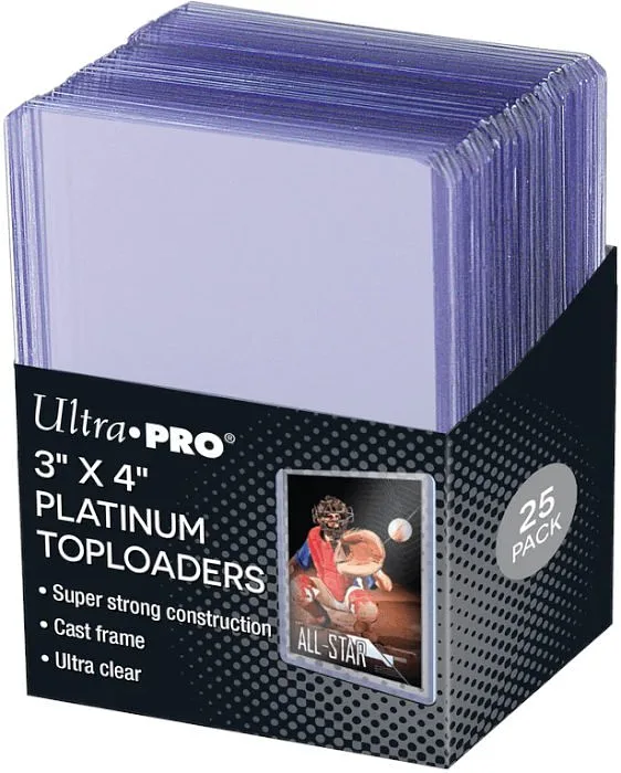 ULTRA PRO Rigid Sleeves Toploader Platinum 25pz