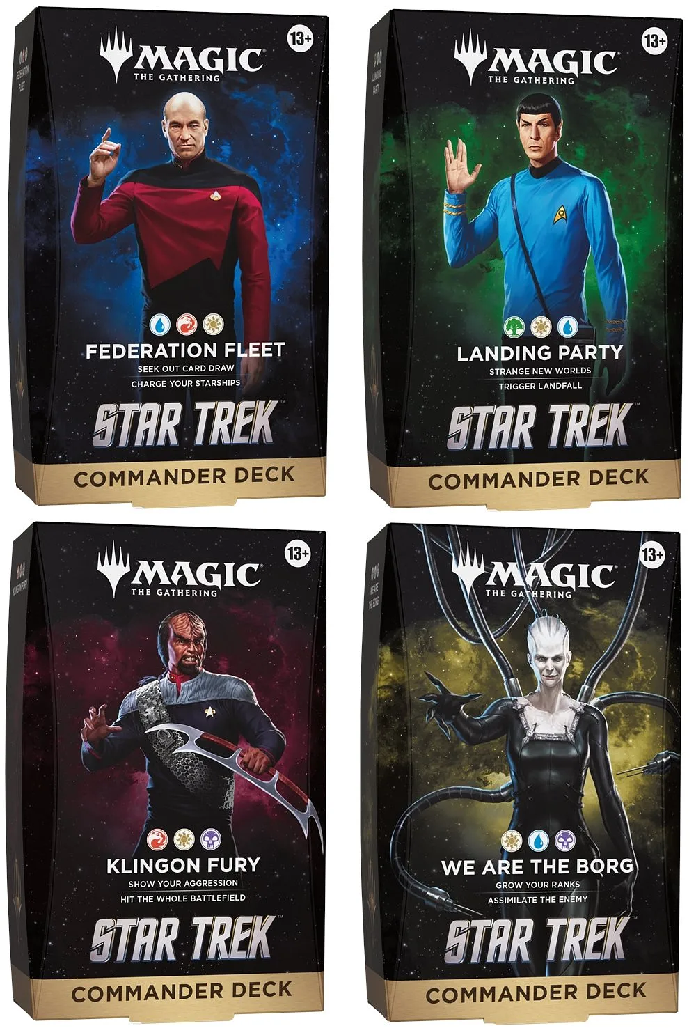 Magic: The Gathering - Star Trek Commander Decks Display (4 mazzi) - ITA (possible allocation)
