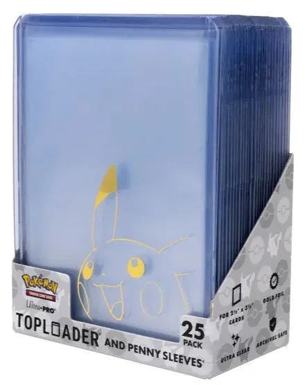 ULTRA PRO Pokemon Card Sleeves Pikachu Toploader 25pz