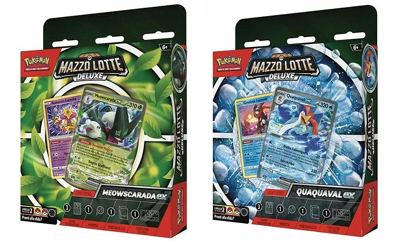 Pokemon ITA Deluxe-Kampfdeck Meowscarada Ex / Quaquaval Ex